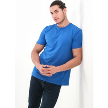 Nerwes Erkek Bisiklet Yaka Tişört Regular Fit Pamuk Basic T-Shirt