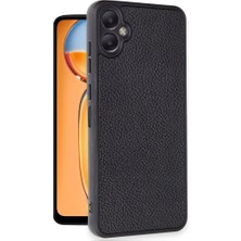 Gpack Samsung Galaxy A06 Kılıf Deri Kaplama Silikon Aras Azr Siyah