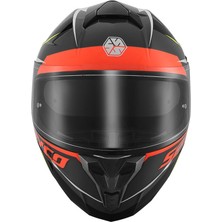 Scoyco FF-869 Shark Siyah-Gri-Neon Güneş Vizörlü Kapalı Kask