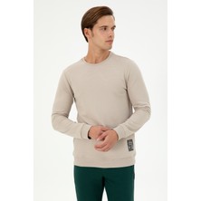 U.S. Polo Assn. Erkek Regular Fit Bisiklet Yaka Taş Sweatshirt 50293471-VR049