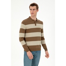 U.S. Polo Assn. Erkek Regular Fit Polo Yaka Haki Kazak 50297019-VR027