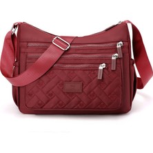 Dabo Kadın Crossbody Naylon Işlemeli Omuz Büyük Kapasiteli Çok Katmanlı Çanta (Yurt Dışından)