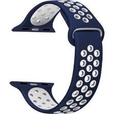 Adige Apple Watch 7 41MM Kordon Kayış Silikon Delikli Soft