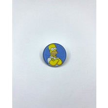 Yaya Design Co The Simpsons Temalı Parlak Baskılı 4'lü Metal Rozet Seti