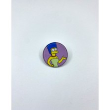 Yaya Design Co The Simpsons Temalı Parlak Baskılı 4'lü Metal Rozet Seti