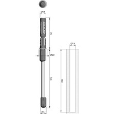 Italıana Ferramenta Ayarlı Gizli Raf Tutucu 14X140MM