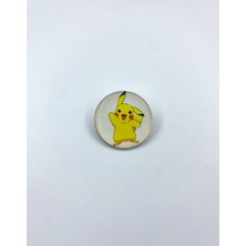 Yaya Design Co Pokemon Temalı Parlak Baskılı 4'lü Metal Rozet Seti