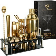 Bartender Kit – 24 Parça Altın Kokteyl Çalkalayıcı Seti