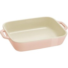 Staub Seramik Dikdörtgen Fırın Kabı Seti 3 Prç Pembe - 1025099