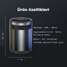 Dijital Bazar Araç Ev Ofis LED Işıklı Sensörlü Kapaklı Koku Engelleyen Küllük