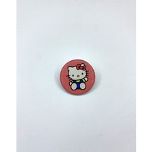 Yaya Design Co Hello Kitty, Kuromi, Melody ve Cinnamoroll Temalı Parlak Baskılı 4'lü Metal Rozet Seti