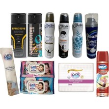 Lara Kozmetik Sepeti - Deodorant, Islak M., Traş Köpüğü, Kulak Ç., Makyaj Pedi, Temizleyici Sprey