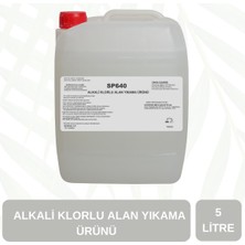 Supta Alkali Klorlu Köpüklü Alan Yıkama Maddesi Profesyonel 5 Lt