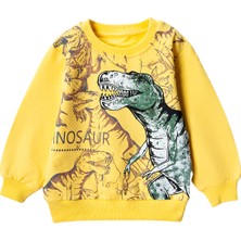 Lusana 301424 3-7 Yaş Dinazor Baskılı  Sweat