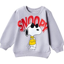 Lusana 30224 3-7 Yaş Snoopy Baskılı  Sweat