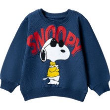 Lusana 30224 3-7 Yaş Snoopy Baskılı  Sweat