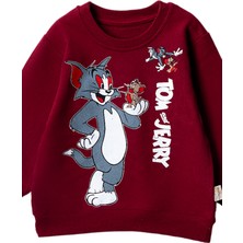 Lusana 30624 3-7 Yaş Tom ve Jerry Baskılı  Sweat