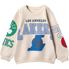 Lusana  80424 8-12 Yaş Lakers Baskılı Sweat