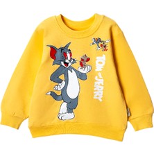 Lusana 30624 3-7 Yaş Tom ve Jerry Baskılı  Sweat