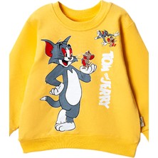 Lusana 30624 3-7 Yaş Tom ve Jerry Baskılı  Sweat