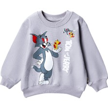 Lusana 30624 3-7 Yaş Tom ve Jerry Baskılı  Sweat