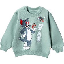 Lusana 30624 3-7 Yaş Tom ve Jerry Baskılı  Sweat