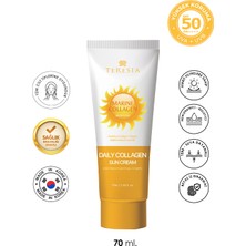 Teresıa Lekeli Ciltler İçin Spf 50 Yüksek Koruyucu Kolajen İçeren Günlük Güneş Kremi 70 ml