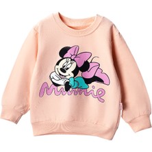 Lusana 301524 3-7 Yaş Minnie Baskılı Sweat