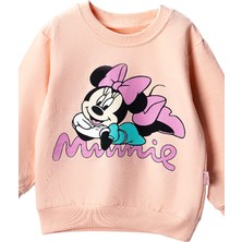 Lusana 301524 3-7 Yaş Minnie Baskılı Sweat