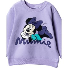 Lusana 301524 3-7 Yaş Minnie Baskılı Sweat