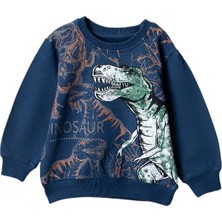 Lusana 301424 3-7 Yaş Dinazor Baskılı  Sweat