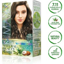 Maxx Deluxe Natural Beauty Amonyaksız Saç Boyası 7.11 Yoğun Küllü Kumral