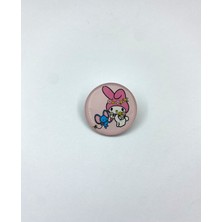 Yaya Design Co My Melody Temalı 4'lü Parlak Baskılı Metal Rozet Seti