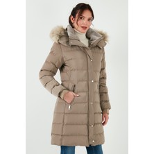 Lela Regular Fit Çıkarılabilir Kapüşonlu Fermuarlı Cepli Şişme Mont Kadın Mont 497EMİLY