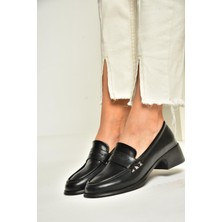 T820100309 Siyah Günlük Loofer Kadın Ayakkabı