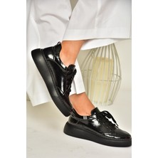 S274048408 Siyah Rugan Kadın Spor Ayakkabı Sneakers