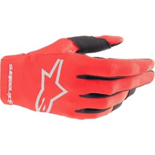 Alpinestars Youth Radar Çocuk-Genç Off-Road Motosiklet Eldiveni Kırmızı  Siyah