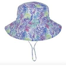 Petityu UV Güneş Korumalı Lila Mor Desenli Şapka Erkek Çocuklar İçin Şık Tasarım