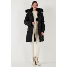 Lela Regular Fit Çıkarılabilir Kapüşonlu Fermuarlı Cepli Şişme Mont Kadın Mont 497EMİLY