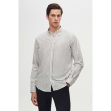 D'S Damat Slim Fit Siyah Çizgili Gömlek 6HC02ORT10265