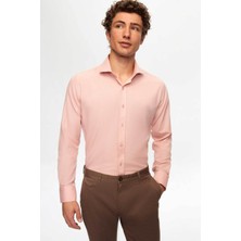 Slim Fit Gül Kurusu Italyan Yaka Dar Kesim Klasik Kravatlık Uzun Kollu Kolay Ütülenebilir 2HF02ORT5185