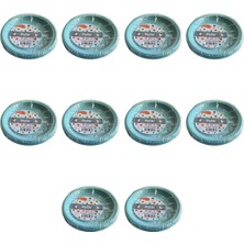 My EBİ Kullan At Renkli Turkuaz Parti Davet Plastik Tabak - 17  cm . - 25 Adetlik 5 Paket