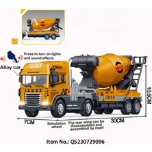 Nilly Toys Sürtmeli Işıklı Müzikli 1:24 Oyuncak Inşaat Aracı Beton Mikseri Tır
