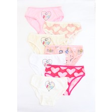 Harika Kids Kız Çocuk Pamuklu Baskılı Desenli Pamuklu 7'li Paket Slip Külot