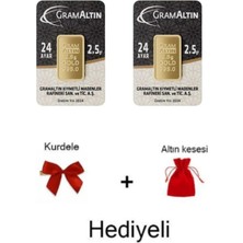 Victoria 2 Adet 2,5 gr 24 Ayar (995) Altın  Hediyeli