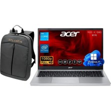 Acer Aspire 3 I3 8gb 128GB M.2 SSD A315-510P-38X0 ATL20  W11PRO 15.6'' Dizüstü Bilgisayar+Çanta