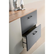 Sivas Gözde Mobilya Gökçe 2 Kapaklı 2 Çekmeceli Konsol Büfe 180X45X85.5