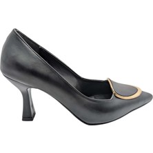 Amabella Kadın Suni Deri Stiletto - Amabella - Siyah - 40