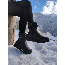 Çiğdem Kundura Çiğdem Kar Botu  - Kar 8 - Siyah-Yandan-Fermuarlı - 38