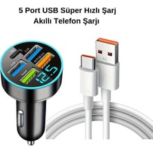 5 Port USB Süper Hızlı Şarj Akıllı Telefon Şarjı